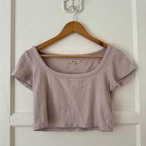 MADEWELL: Women’s mauve boxy crop top - Good condition